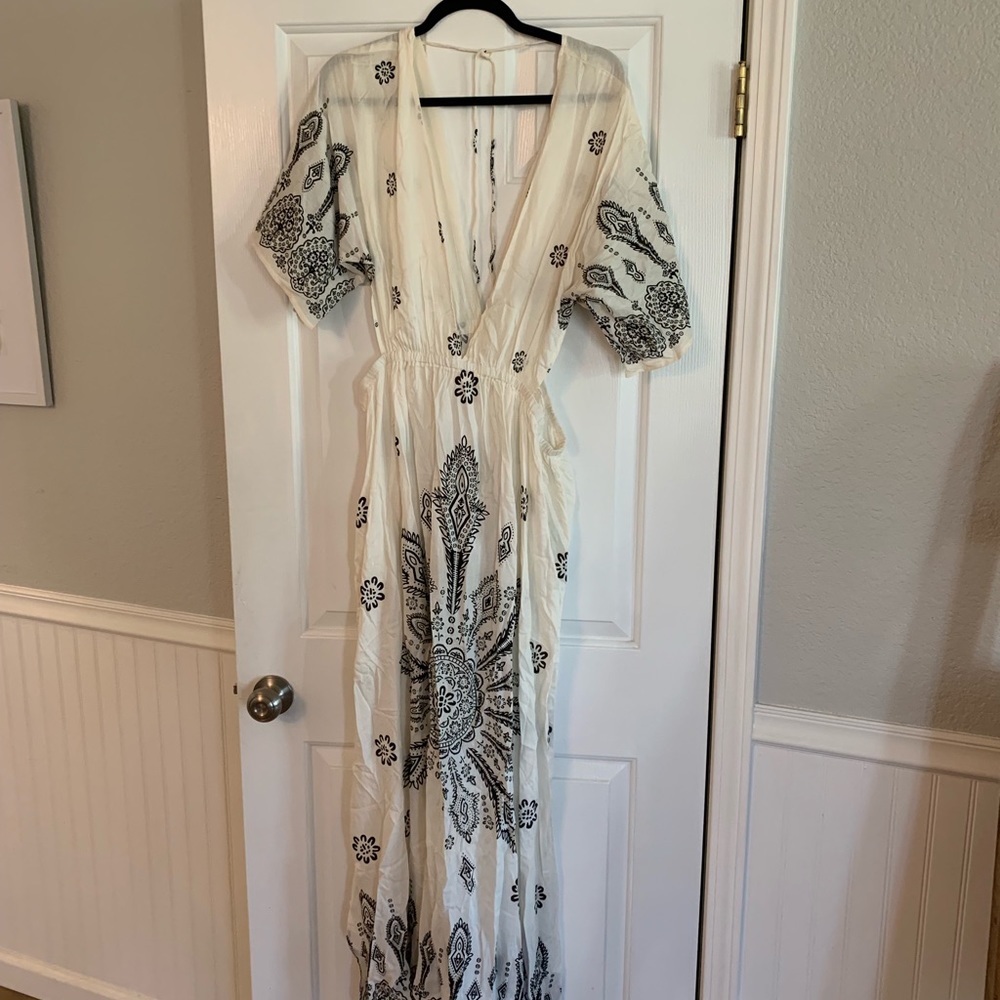 Flowy maxi/swim cover up dress